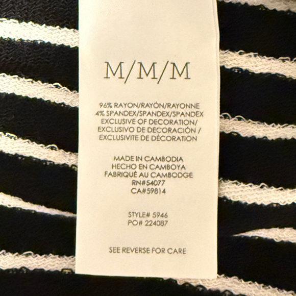 CAbi ATC Wink Dress #5946 Black and White Size L NWOT - Picture 10 of 13